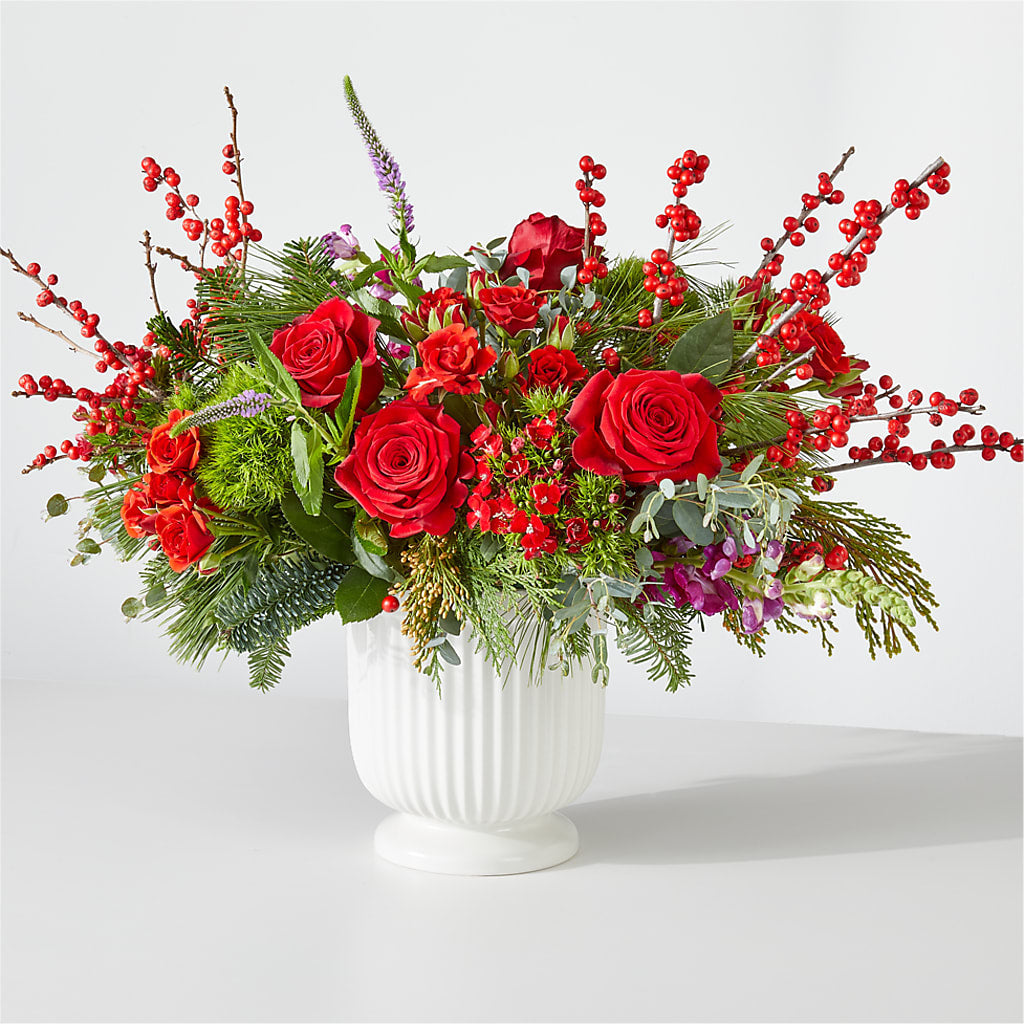 Big Red Bow Bouquet – VACHA'S FOREST FLOWERS, Oak Forest IL