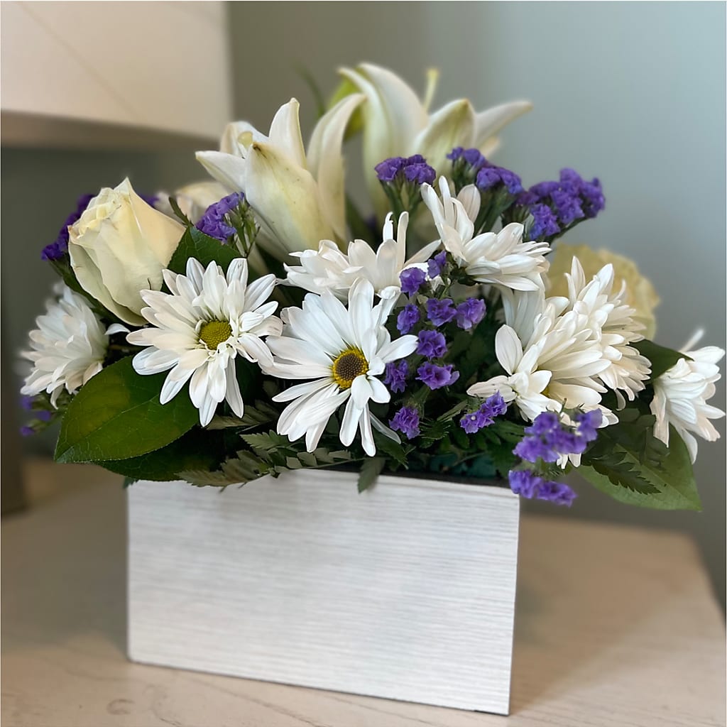Beyond Blue Box Bouquet – VACHA'S FOREST FLOWERS, Oak Forest IL