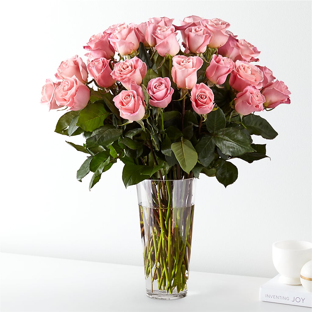 Long Stem Pink Rose Bouquet – VACHA'S FOREST FLOWERS, Oak Forest IL