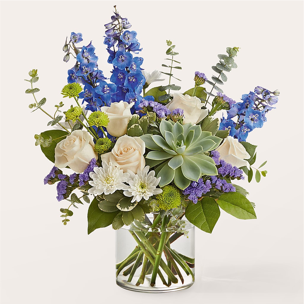 Cerulean Waves Bouquet – VACHA'S FOREST FLOWERS, Oak Forest IL