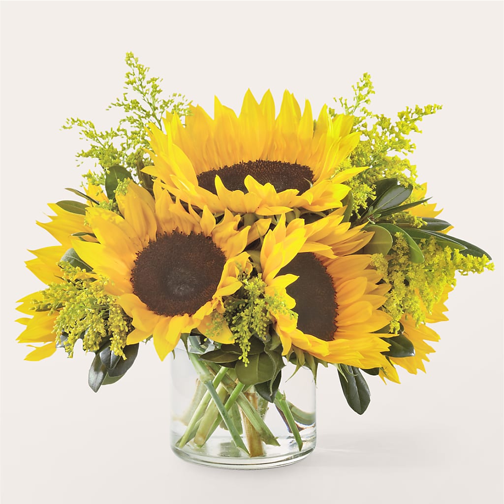 Beaming Sunflower Bouquet – VACHA'S FOREST FLOWERS, Oak Forest IL