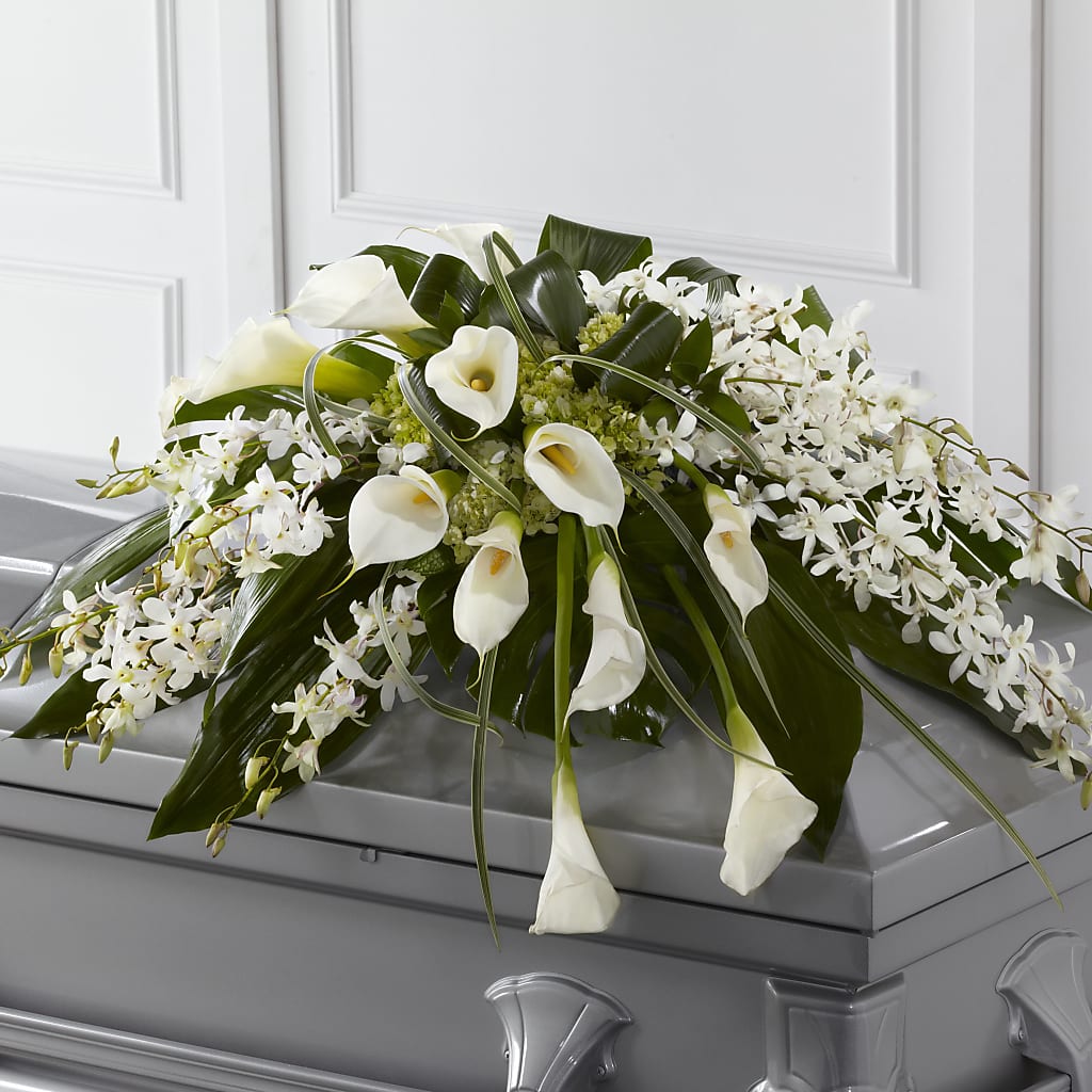Angel Wings Casket Spray – VACHA'S FOREST FLOWERS, Oak Forest IL