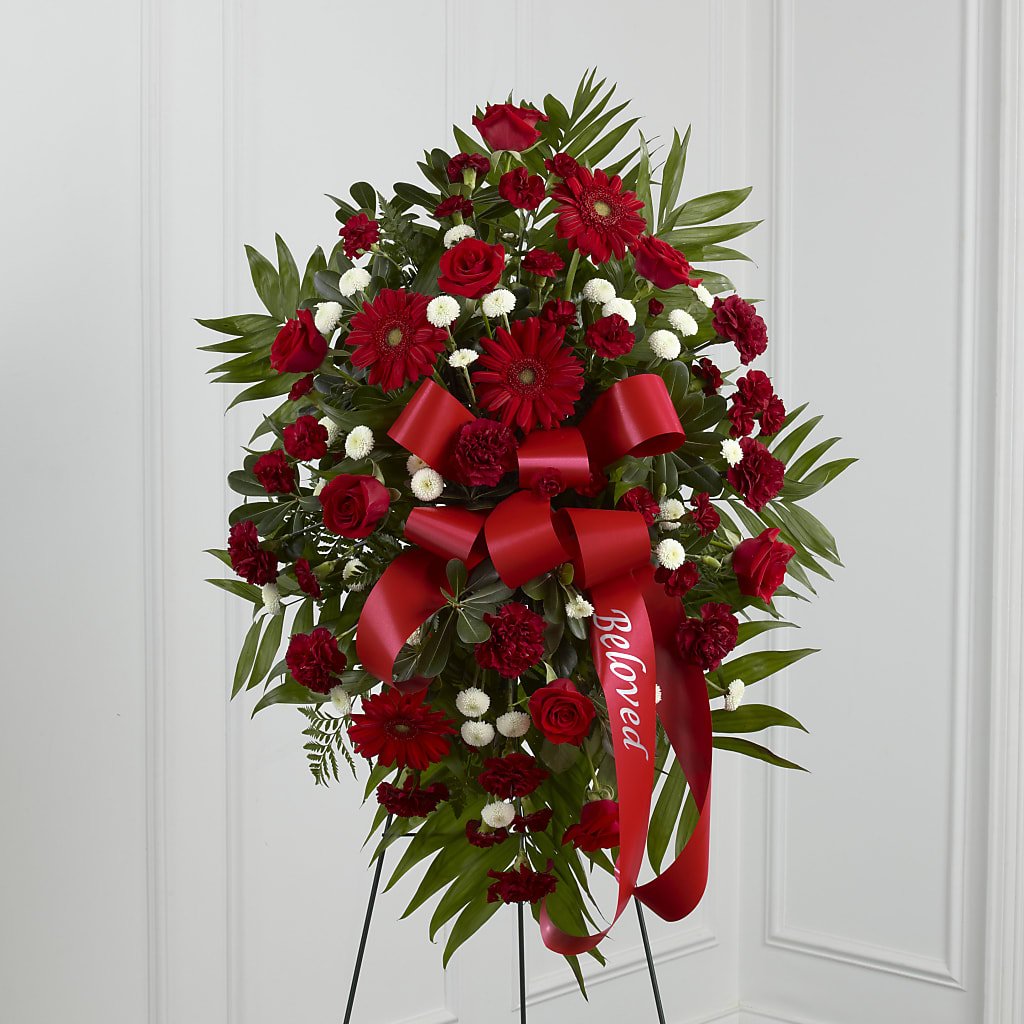 Treasured Memories Standing Spray – VACHA'S FOREST FLOWERS, Oak Forest IL