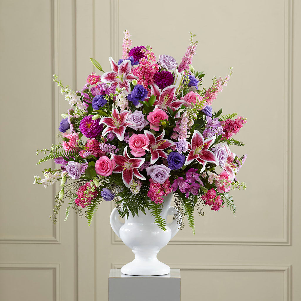 Peaceful Tribute Arrangement – VACHA'S FOREST FLOWERS, Oak Forest IL