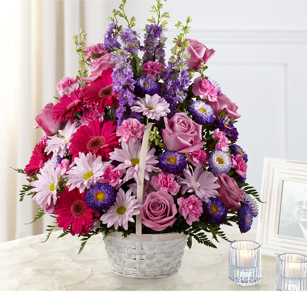 Pastel Peace Basket – VACHA'S FOREST FLOWERS, Oak Forest IL