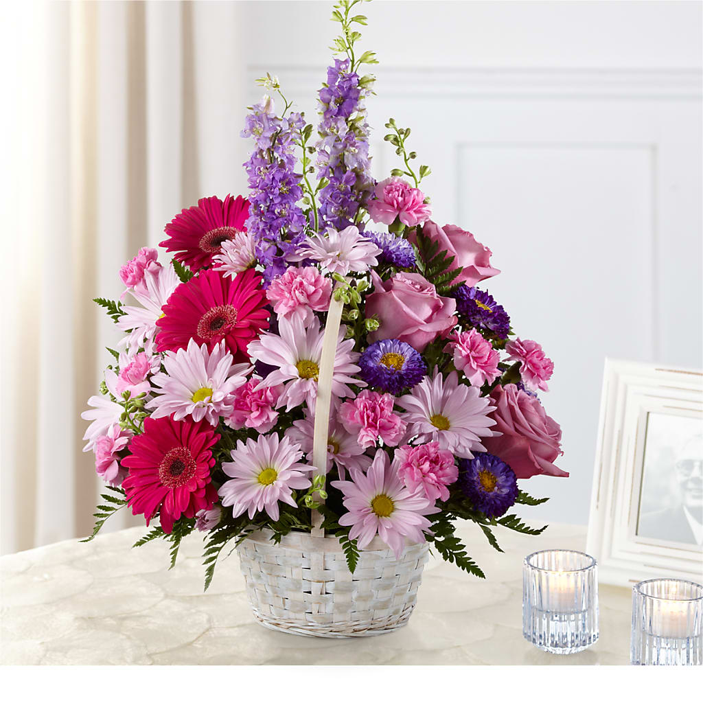 Pastel Peace Basket – VACHA'S FOREST FLOWERS, Oak Forest IL