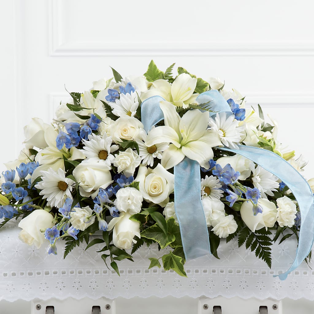 Tender Treasure Casket Spray – VACHA'S FOREST FLOWERS, Oak Forest IL