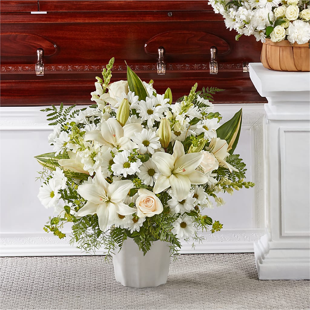 Thoughts of Tranquility Floor Basket – VACHA'S FOREST FLOWERS, Oak Forest IL