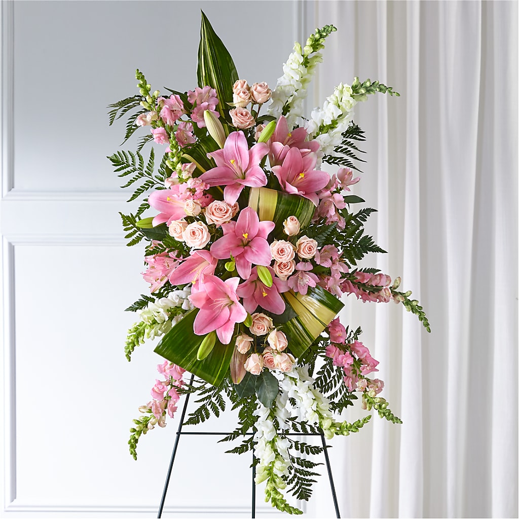 Elegant Embrace Standing Spray – VACHA'S FOREST FLOWERS, Oak Forest IL