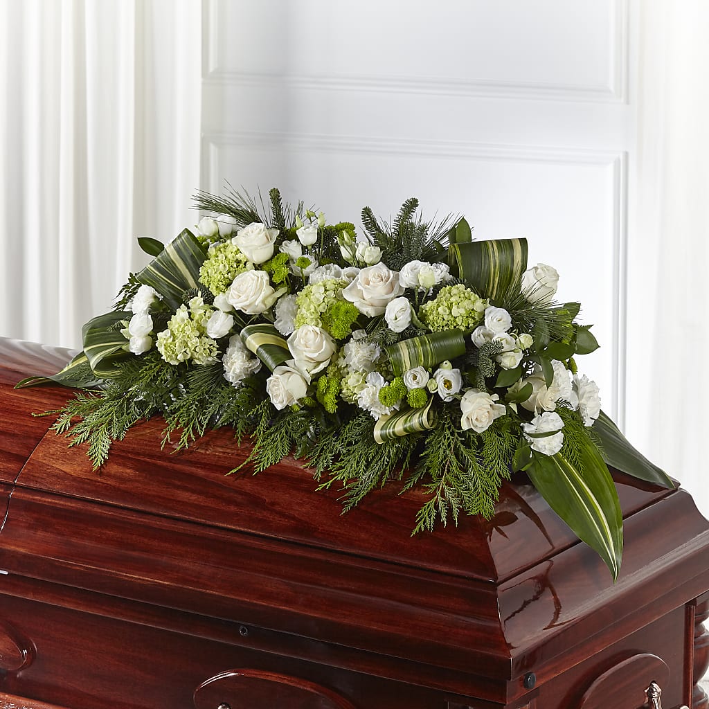 Hopeful Gesture Casket Spray – VACHA'S FOREST FLOWERS, Oak Forest IL
