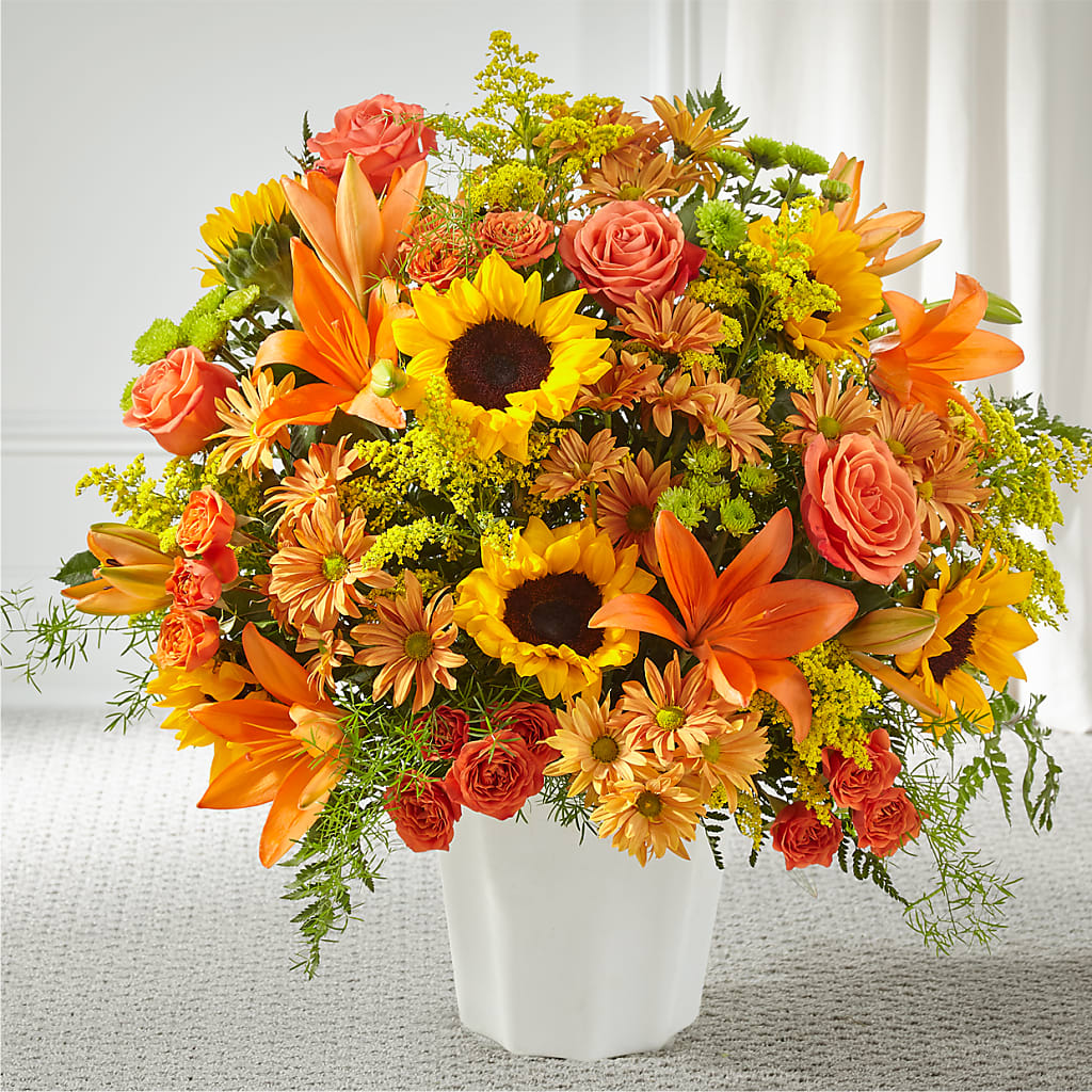 Harvest Thoughts Floor Basket – VACHA'S FOREST FLOWERS, Oak Forest IL