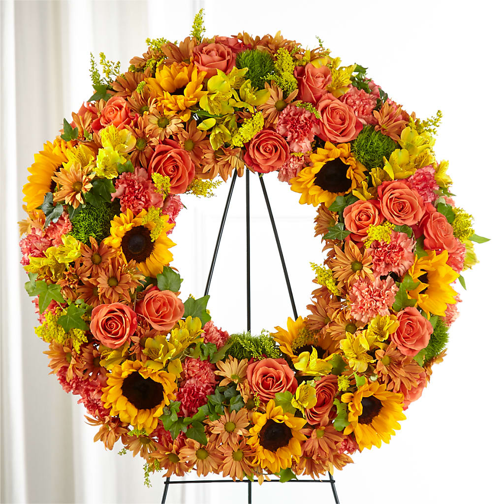 Autumnal Memories Wreath (Standard) – VACHA'S FOREST FLOWERS, Oak Forest IL