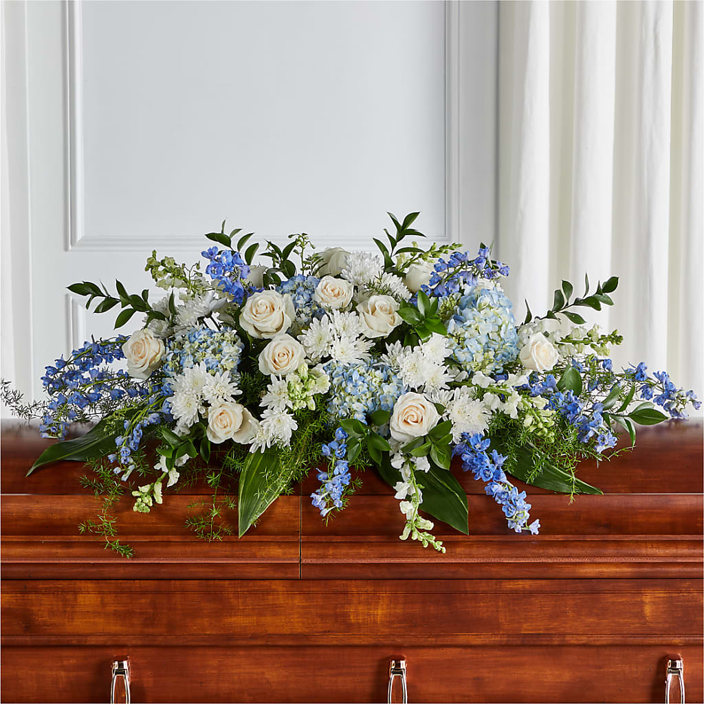 Timeless Essence Casket Spray – VACHA'S FOREST FLOWERS, Oak Forest IL