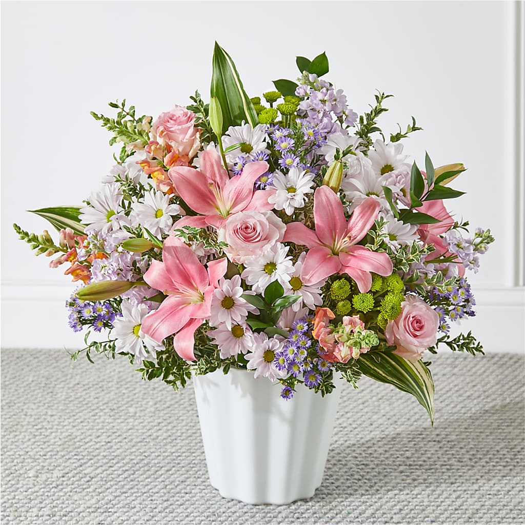 Abundant Compassion Floor Basket – VACHA'S FOREST FLOWERS, Oak Forest IL