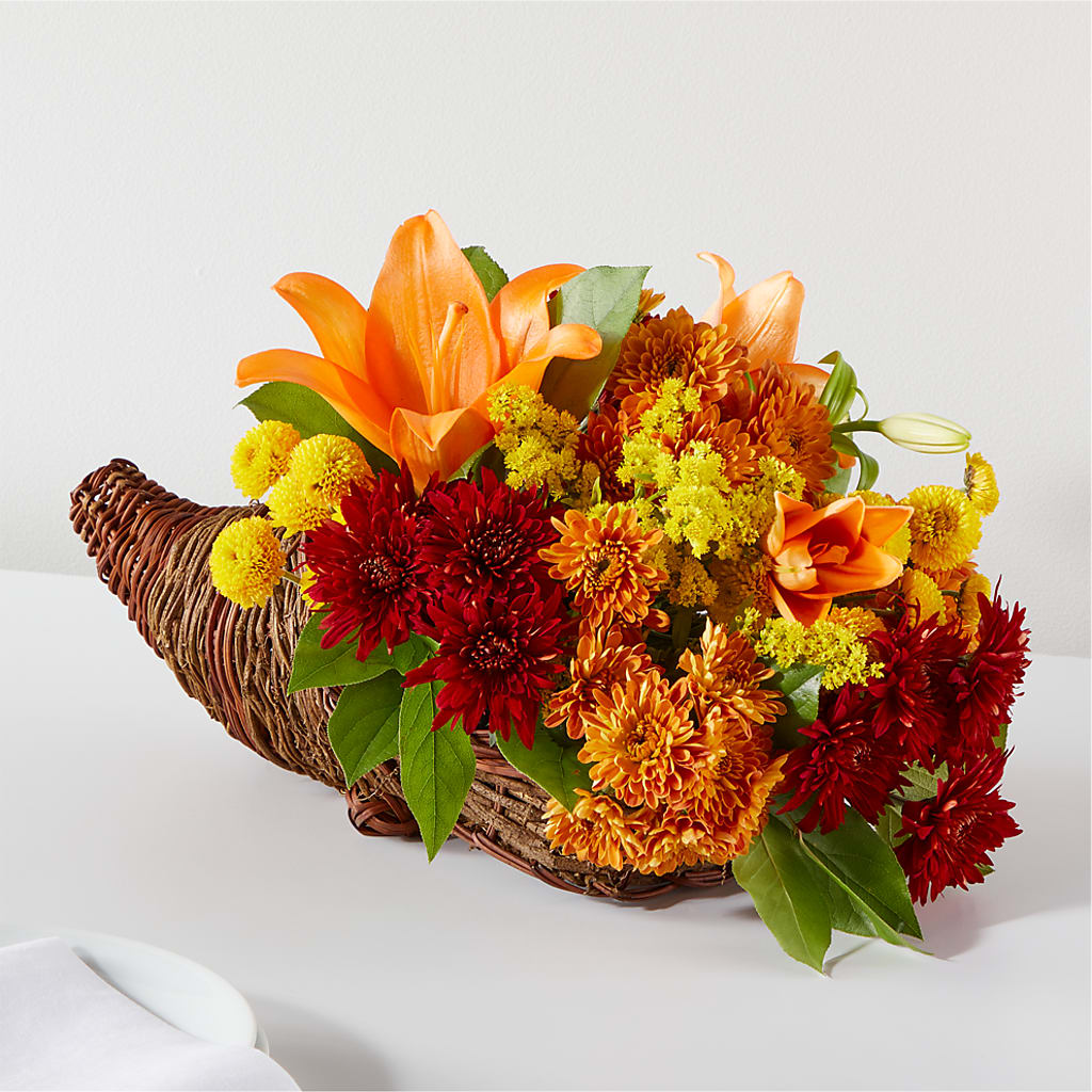 Bouquet of Blessings Cornucopia – VACHA'S FOREST FLOWERS, Oak Forest IL