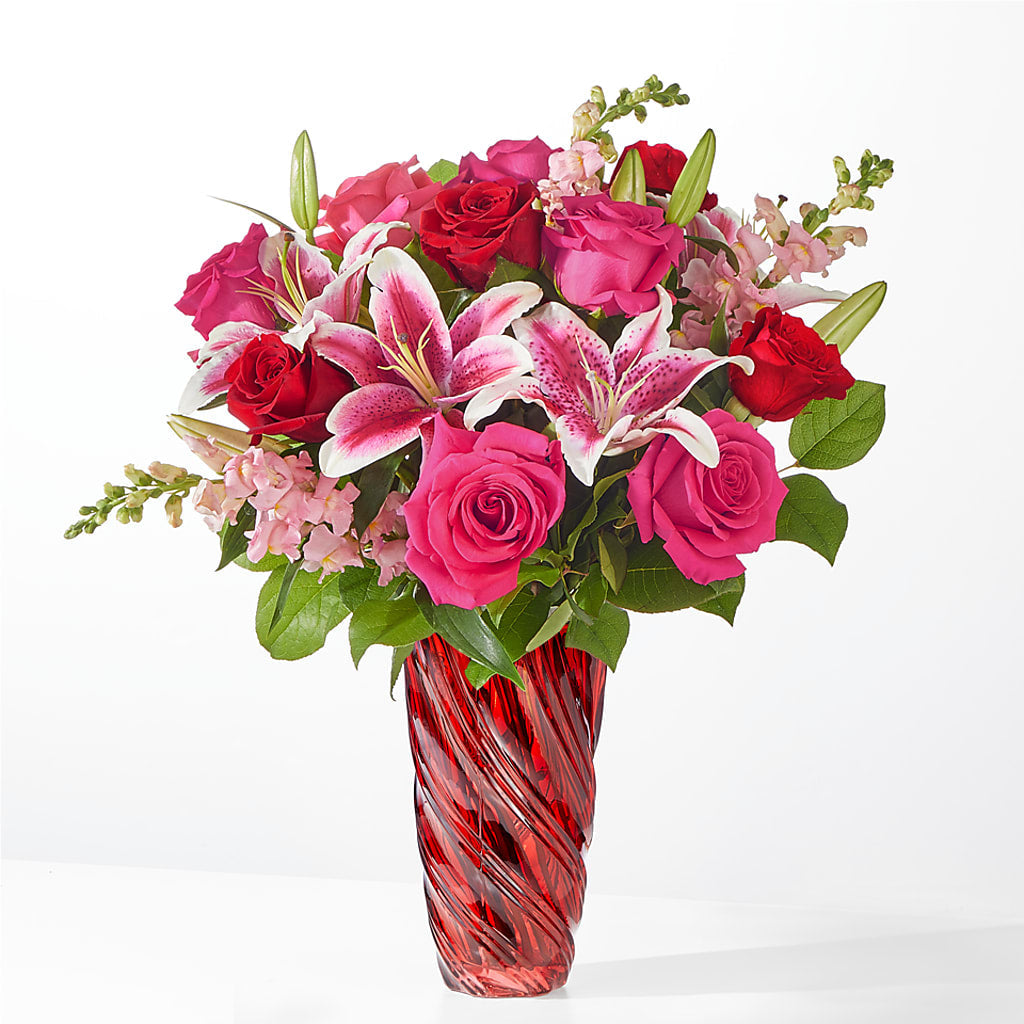Always You Bouquet with Luxe Swirl Vase – VACHA'S FOREST FLOWERS, Oak Forest IL