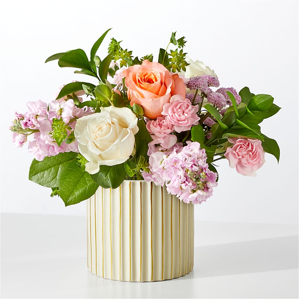 French Market Bouquet with Ivory Vase – VACHA'S FOREST FLOWERS, Oak Forest IL