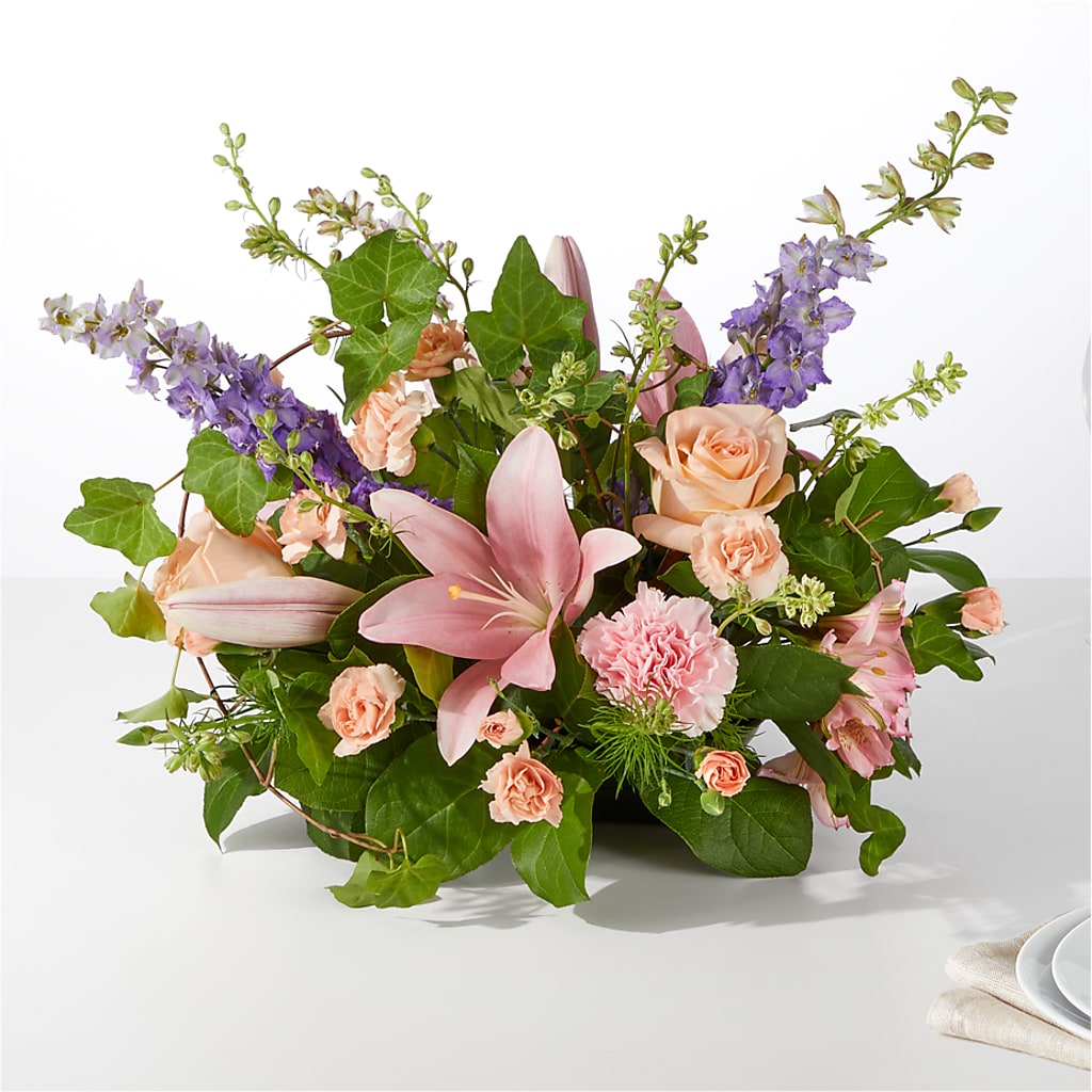 Blossom Time Centerpiece – VACHA'S FOREST FLOWERS, Oak Forest IL