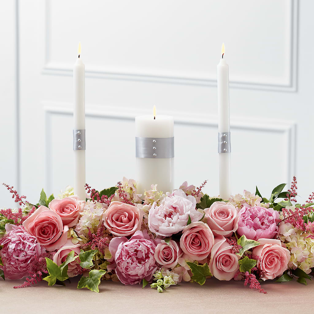 Worldwide Romance Unity Candle Arrangement – VACHA'S FOREST FLOWERS, Oak Forest IL