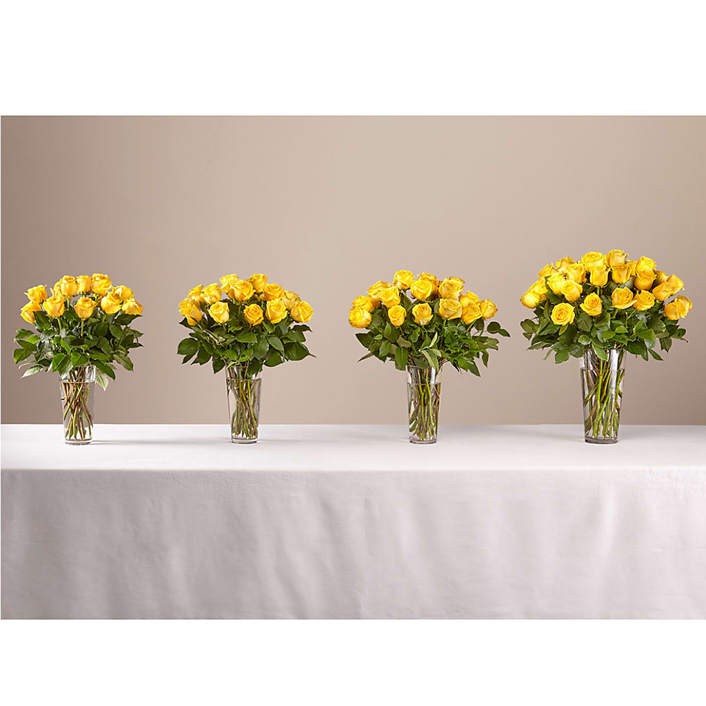 Long Stem Yellow Rose Bouquet – VACHA'S FOREST FLOWERS, Oak Forest IL