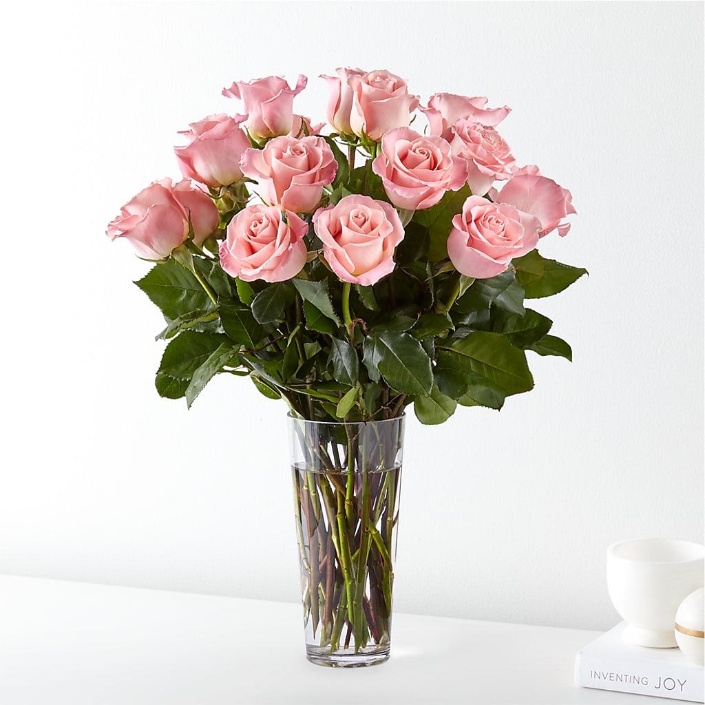 Long Stem Pink Rose Bouquet – VACHA'S FOREST FLOWERS, Oak Forest IL