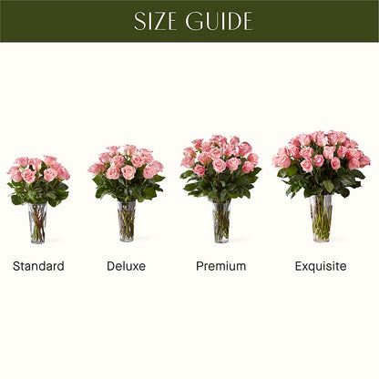 Long Stem Pink Rose Bouquet – VACHA'S FOREST FLOWERS, Oak Forest IL