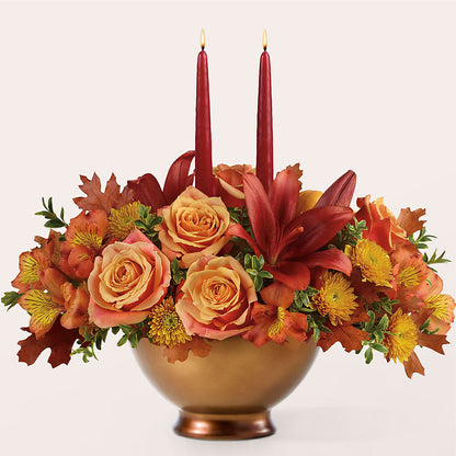 Harvest Table Centerpiece – VACHA'S FOREST FLOWERS, Oak Forest IL