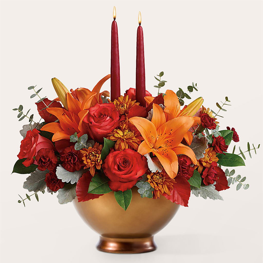 Fruits of Fall Centerpiece – VACHA'S FOREST FLOWERS, Oak Forest IL
