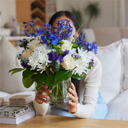 Cerulean Waves Bouquet – VACHA'S FOREST FLOWERS, Oak Forest IL