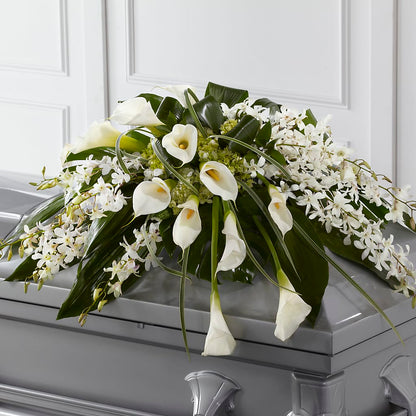 Angel Wings Casket Spray – VACHA'S FOREST FLOWERS, Oak Forest IL