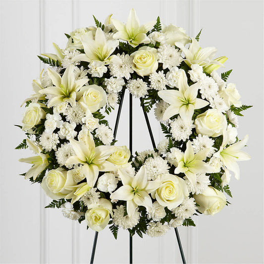 Treasured Tribute Wreath – VACHA'S FOREST FLOWERS, Oak Forest IL