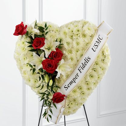Heartfelt Hero Standing Heart – VACHA'S FOREST FLOWERS, Oak Forest IL