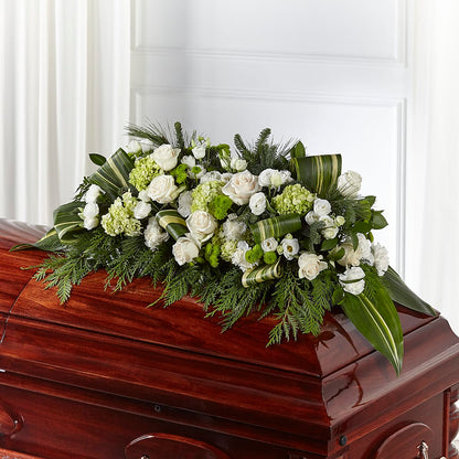 Hopeful Gesture Casket Spray – VACHA'S FOREST FLOWERS, Oak Forest IL