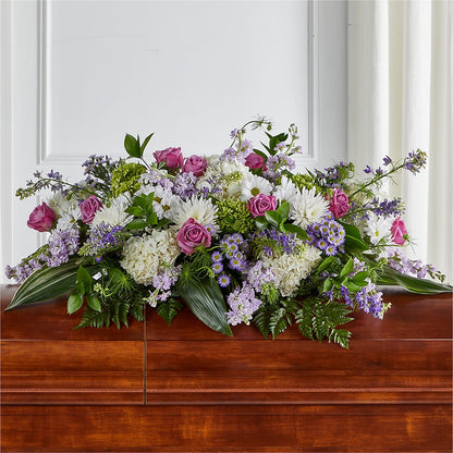 Meadows of Serenity Casket Spray – VACHA'S FOREST FLOWERS, Oak Forest IL