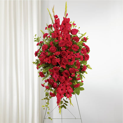 From the Heart Standing Spray – VACHA'S FOREST FLOWERS, Oak Forest IL