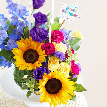 Star of the Day Floral Cake – VACHA'S FOREST FLOWERS, Oak Forest IL