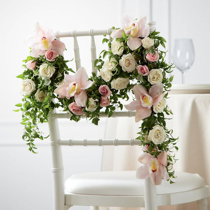 Orchid Rose Chair Décor – VACHA'S FOREST FLOWERS, Oak Forest IL